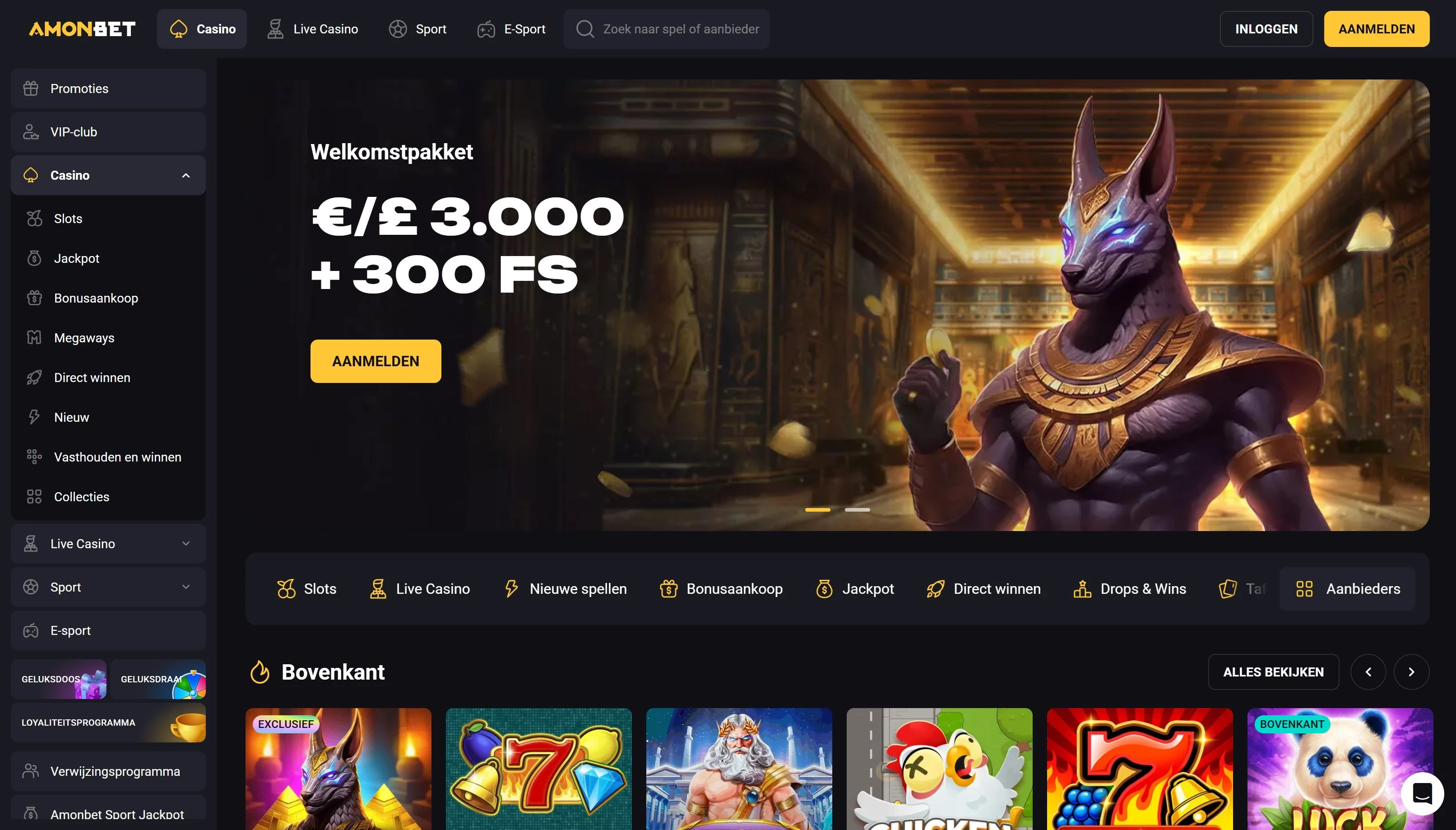 AmonBet casino screenshot