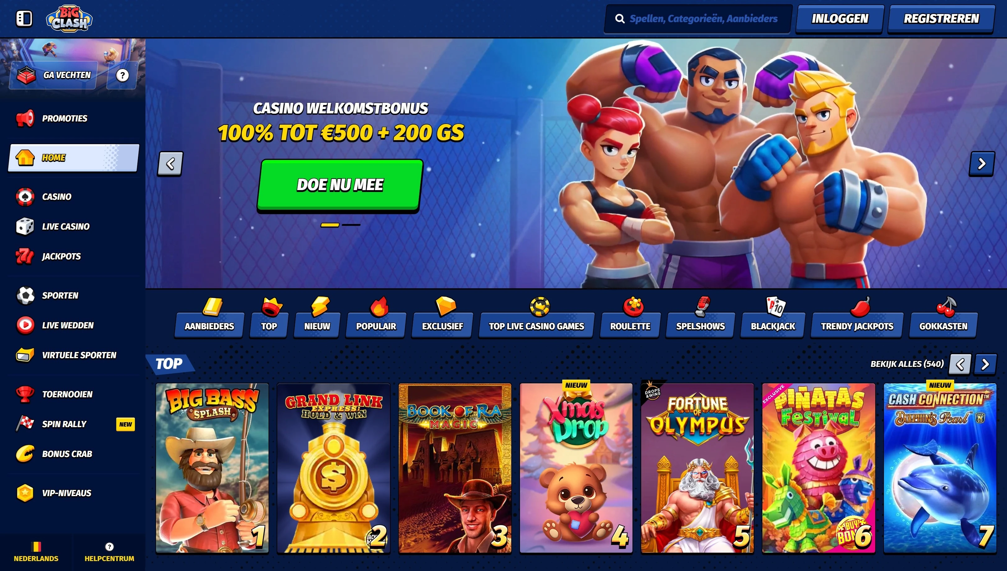 BigClash casino screenshot